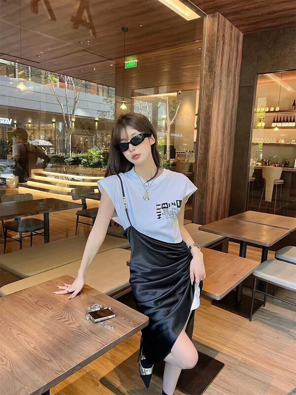 [big C studio] round neck niche fashion Vest + special design dress suit 5083# PCZ