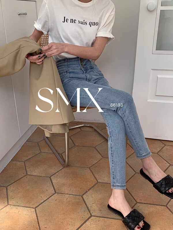 Early spring! [SMX] high waist slim hip lifting jeans (with box) 66193-9# XJ