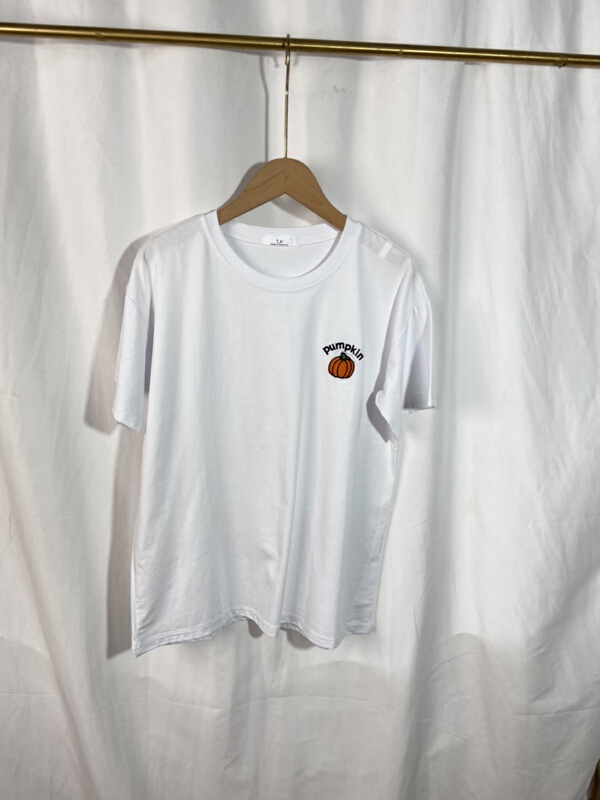 New in early summer! [Yi show shop] letter embroidery loose retro short sleeve T-shirt ys1-951# Cl