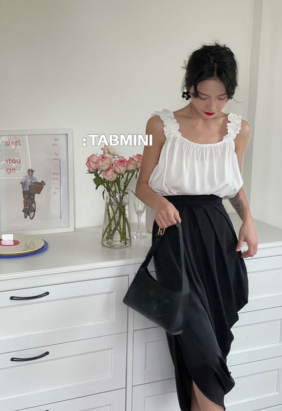 [tabmini] high waist inclined skirt x19390# WPL