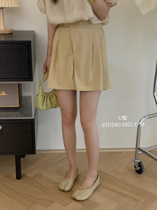 [U grain] popular Velcro high waist casual shorts 5801# HBx