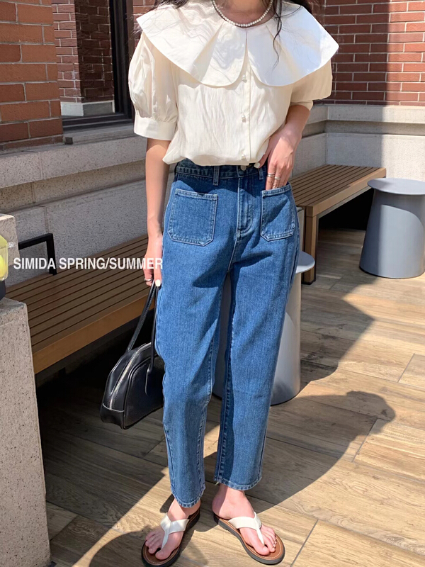 [Simida / doroe] Korean style sweet baby Collar Chiffon Blouse 10661# zxl