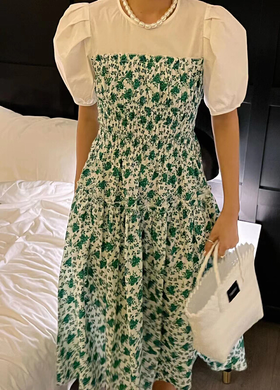 [Za] temperament wrinkled waist slim dress 10585# LSL