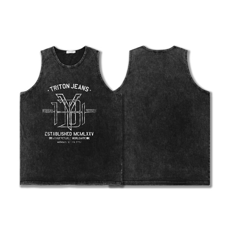 [Yibai No.] round neck Pullover used washing vest 3301# ZZL
