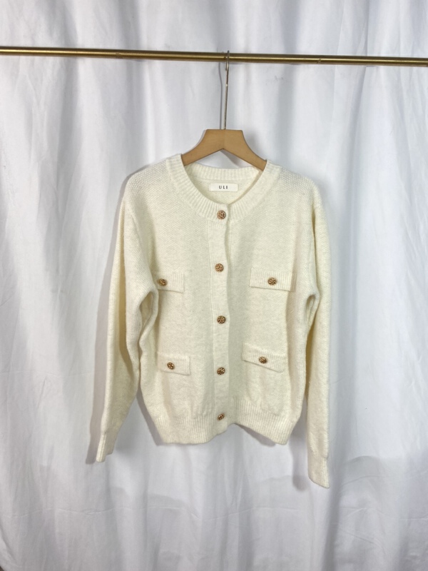 New in early summer! [Yi show shop] xiaoxiangfeng aging gentle knitted cardigan 1098# Cl