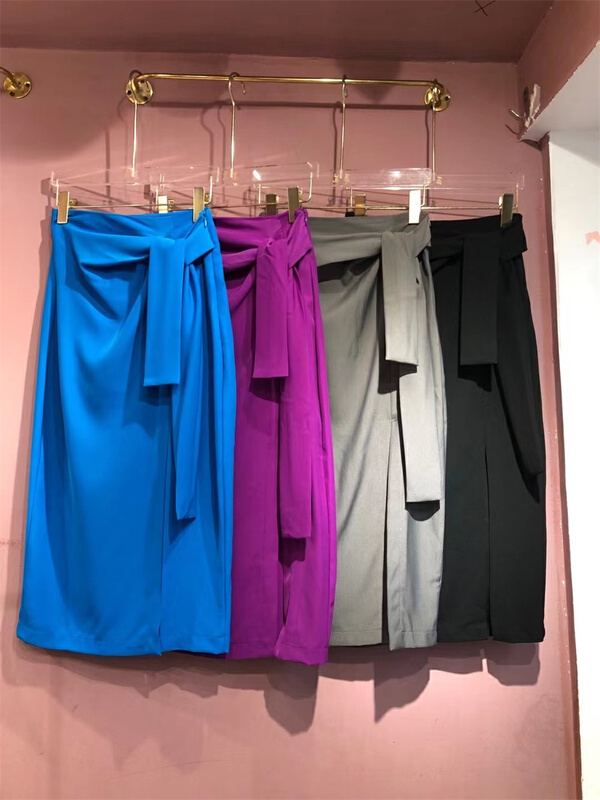 New in early summer! [sheen] temperament simple solid color skirt 3088# JJ