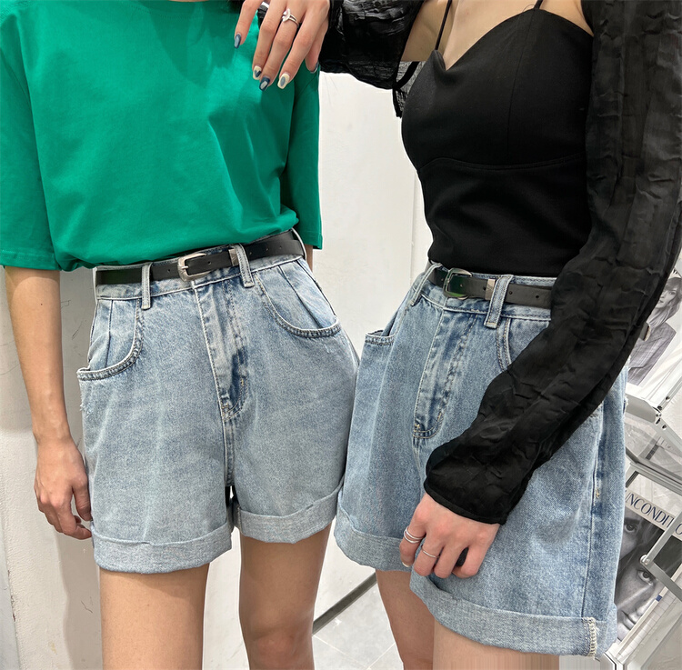 New year in early spring! [t-platform] personalized and versatile comfortable denim shorts (with belt) ys1-8222# zxx