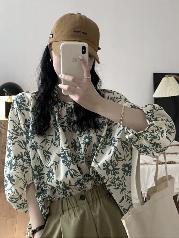 [by] design sense of niche Hong Kong flavor loose Vintage blouse (sold separately) ys1-8739# Cl