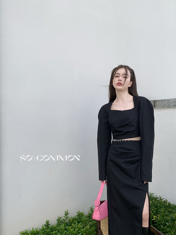 goods in stock! New year in early spring! [so common] square neck, pullover, short waist and short coat 62200# jhy