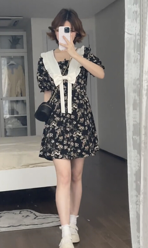 [JH] short flower dress 41615# PCZ