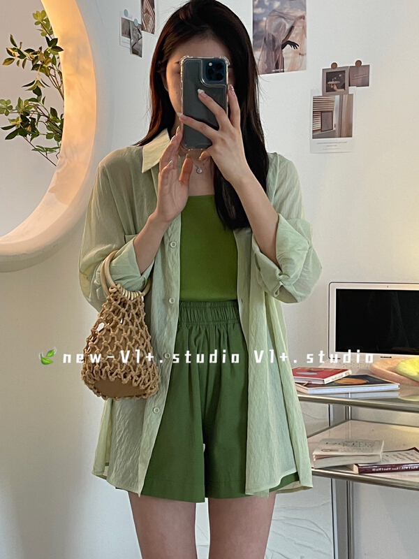 [vi+] Korean simple shirt + comfortable vest suit 9088\lsw