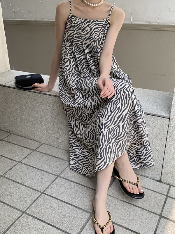 [new open] Korean slim fit print loose slim dress cb22812# zxl