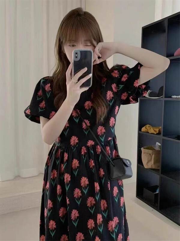 [Susan] flower print fashion dress 18507# LSW