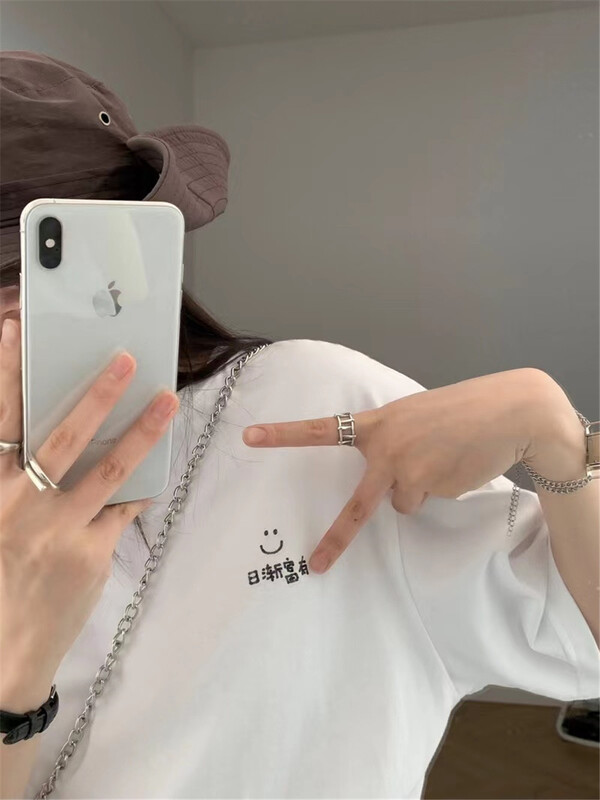 [charming] Korean funny printed Casual Short Sleeve T-shirt t1059# ZSY