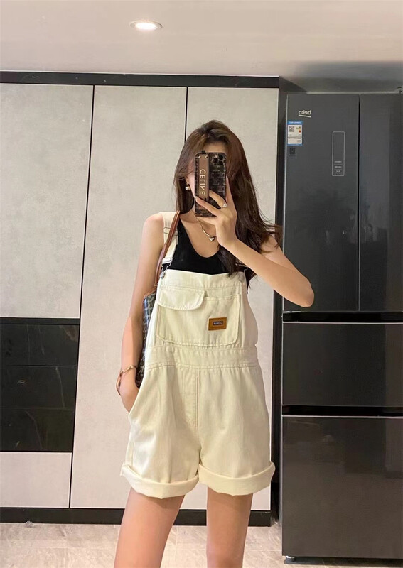 [XOXO] Korean casual loose denim suspenders 22015-2# cqw