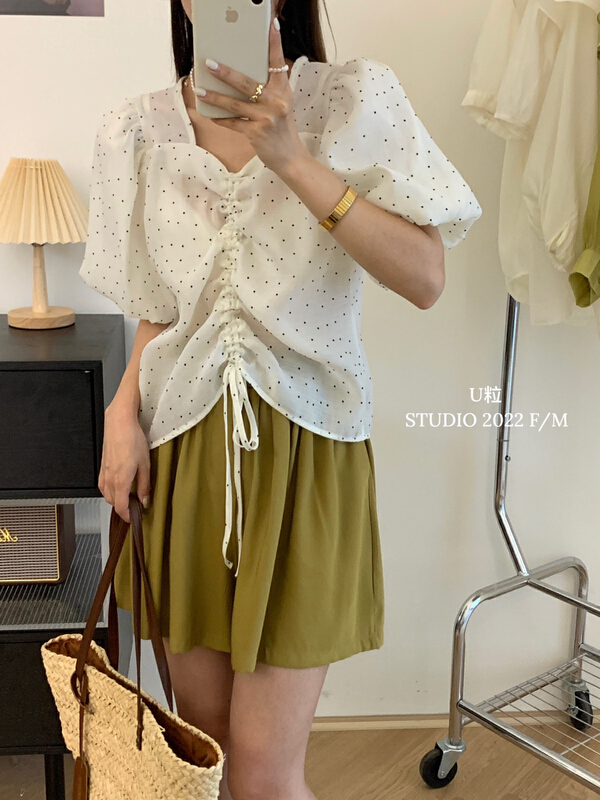 [U grain] two grain elastic waist casual pants 3019# HBx