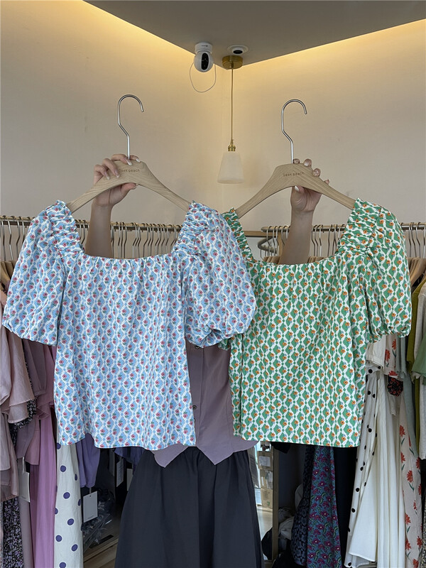 [seek peach] bubble sleeve fashion Korean style blouse 5292# ll