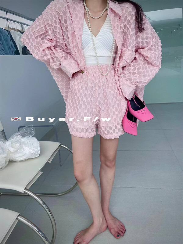 [buyer] Korean solid color shirt + casual versatile Shorts Set 0311# WTT