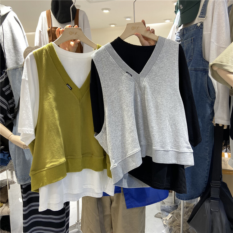 New year in early spring! [Mujia] V-collar Korean comfortable vest (only vest) 551023# L