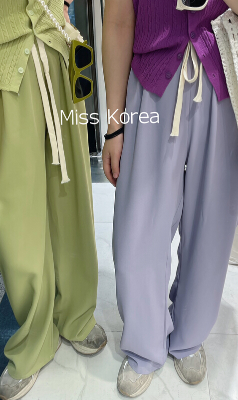 初夏上新!【MISS KOREA】冰淇淋百搭顯瘦休閒褲(只賣休閒褲)  6308#  HBX