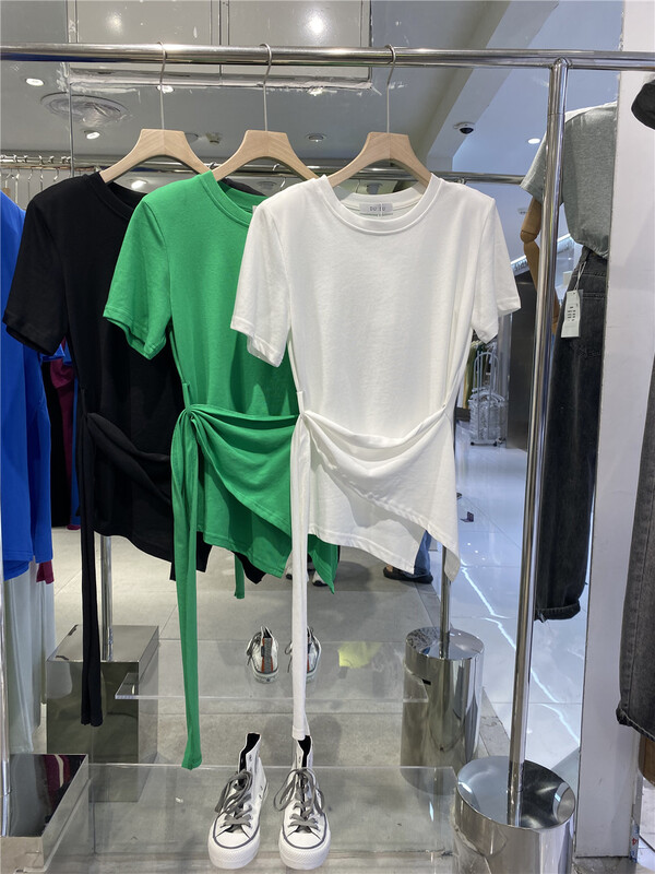 New in early summer! [Du. Du] Korean round neck design Short Sleeve T-shirt 9070# WPL