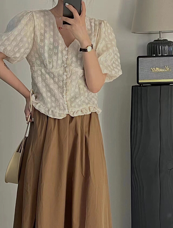 [tototellme] Korean simple and versatile shirt 20453# HBx