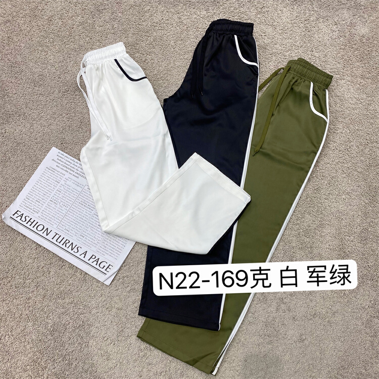 goods in stock! New in early summer! [N9] color blocking simple and versatile casual pants 169# zyh