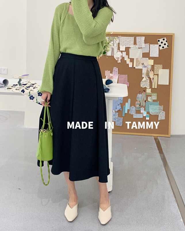 現貨!早春上新!【TAMMY】高腰簡約都市通勤半身裙  82561#  L