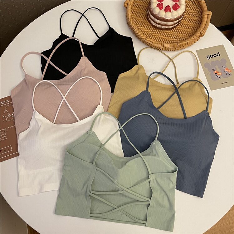 [KD] ice silk back cross comfortable back underwear 561# hjy