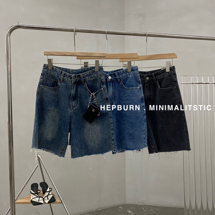 早春上新!【HEPBURN 赫本】時尚韓系經典牛仔短褲  ZH37#  L
