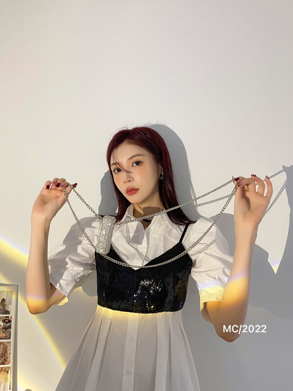 [MC] fashionable suspender wearing vest outside (excluding inner lap) 0777-1# XYJ