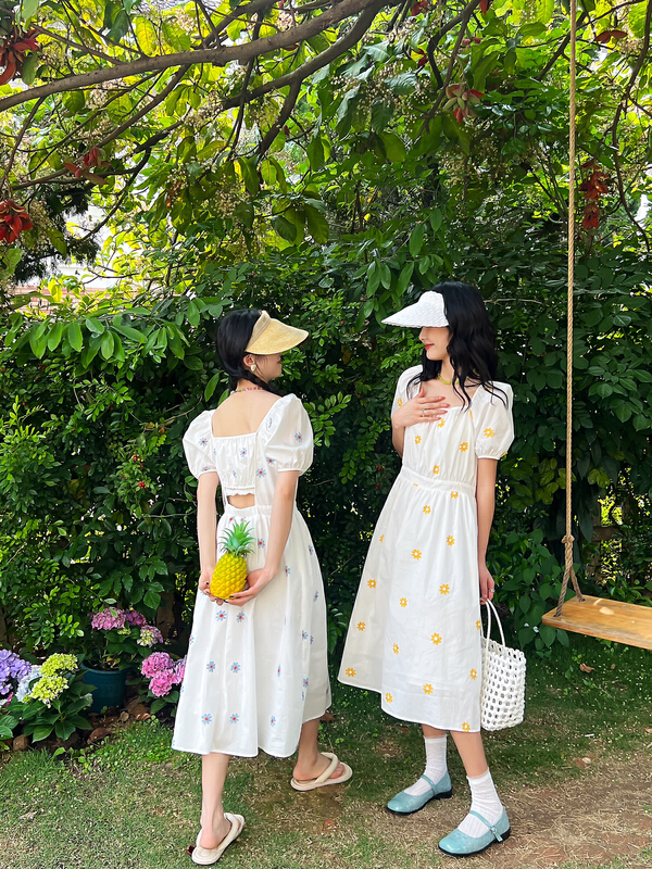 [rong'er family] careful machine embroidery age reducing gentle dress (excluding necklace) 60660# hjy