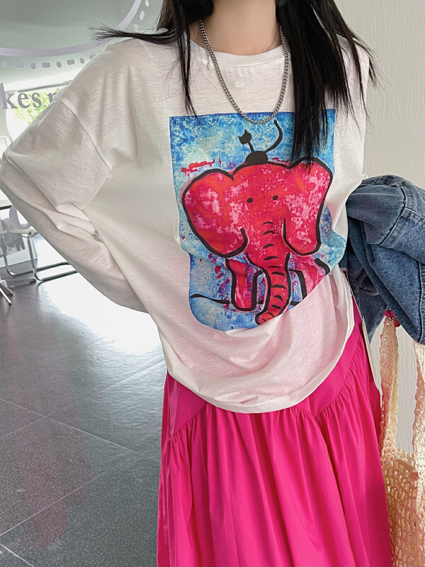 New in early summer! [YJ. Simple] Korean loose casual elephant sunscreen shirt 702# ozq