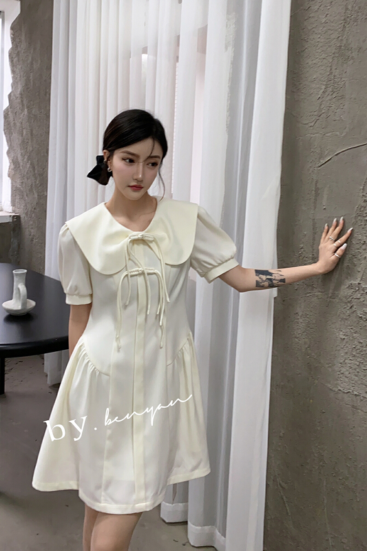 goods in stock! New in early summer! Bubble waist dress