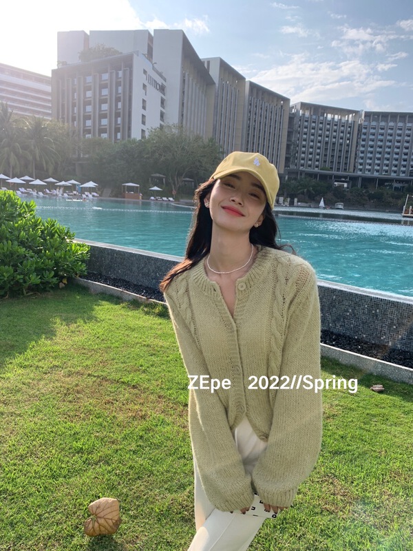 goods in stock! New year in early spring! [Ze] simple solid color versatile knitted cardigan 9123# ll