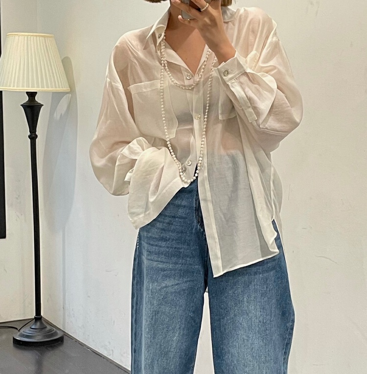 New in early summer! [July] single breasted loose design shirt (shirts only) a7131# zxx