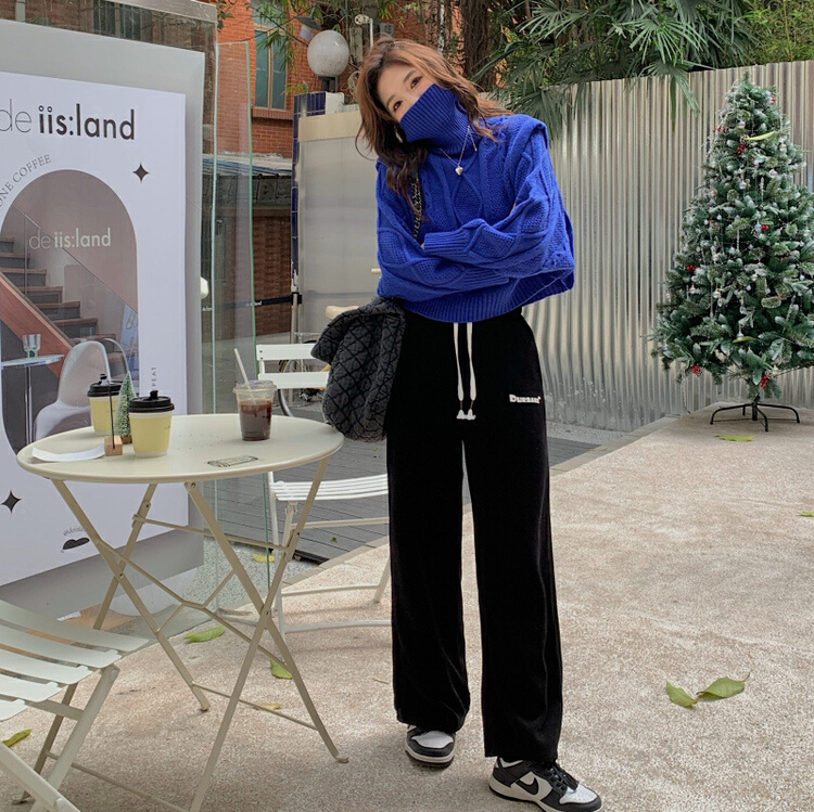 New year in early spring! [timely rain] Han Feng ins high waist slim drawstring casual pants (excluding matching) 74158# jhy