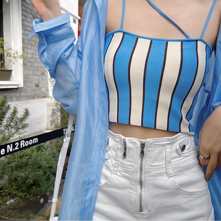 [bubble] American style irregular diagonal vest / sling 22s015# ozq