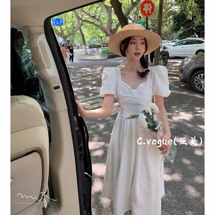 New year in early spring! [c.vogue] French temperament, waist closing and thin dress 2333# PCZ