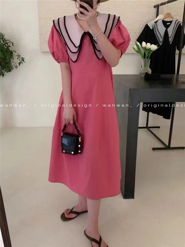 [wanwan] slim waist, contrast and versatile dress 1671# HBx