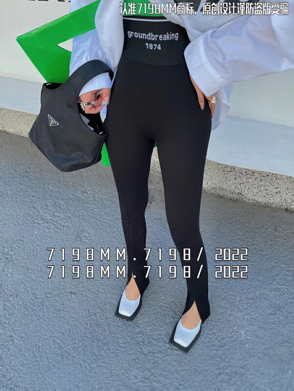 New year in early spring! [7198] modern hot girls' front slit slightly raised letter waist elastic Leggings 1826# PCZ
