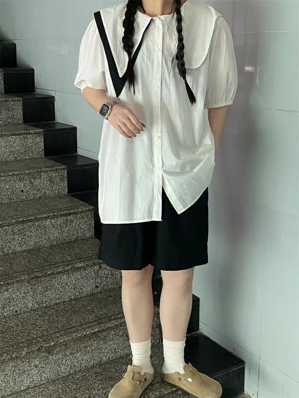 [bathing] fashionable single breasted versatile shirt 1165# L