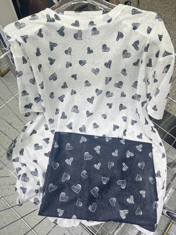 [Irene] sunscreen cotton sweet love printed short sleeve T-shirt 2312# WTT