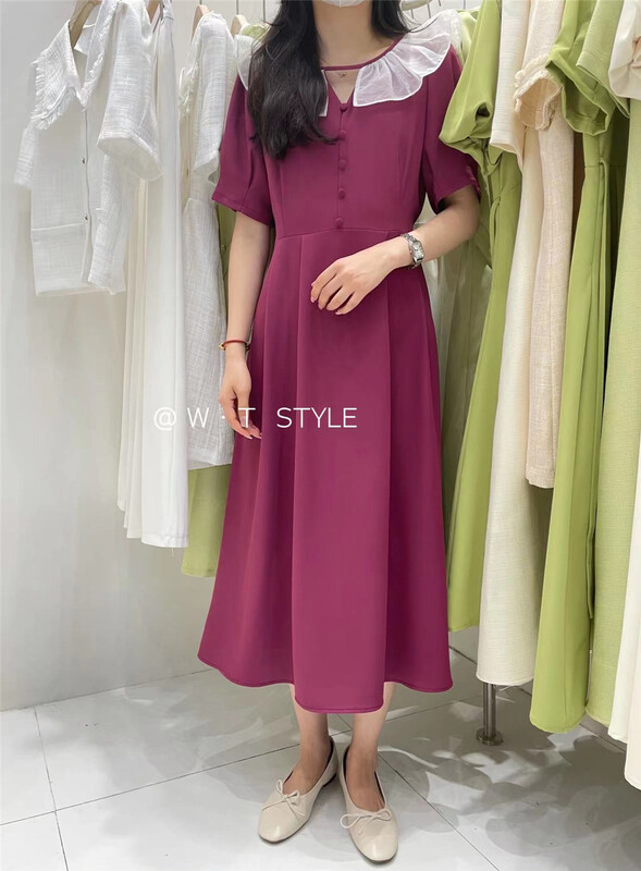 New in early summer! [wt] French style Ruffle Dress a9032# HBx