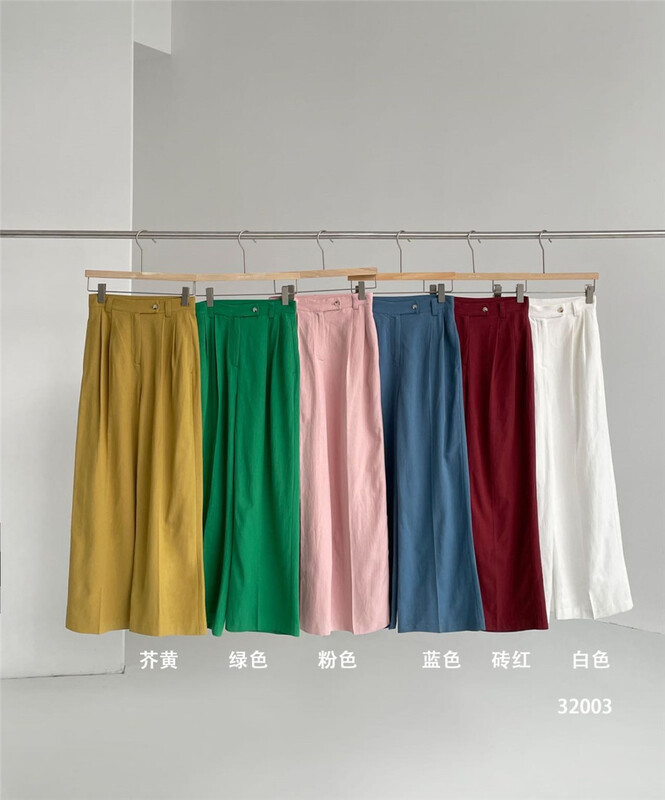 [clean space] Korean version solid color versatile loose high-quality casual pants 32003# CLS