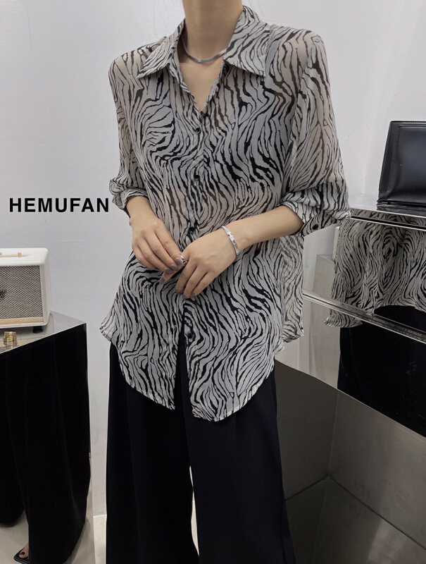早春上新!【HEMUFAN赫木梵】韓系氣質時尚襯衫  9718-1#  L