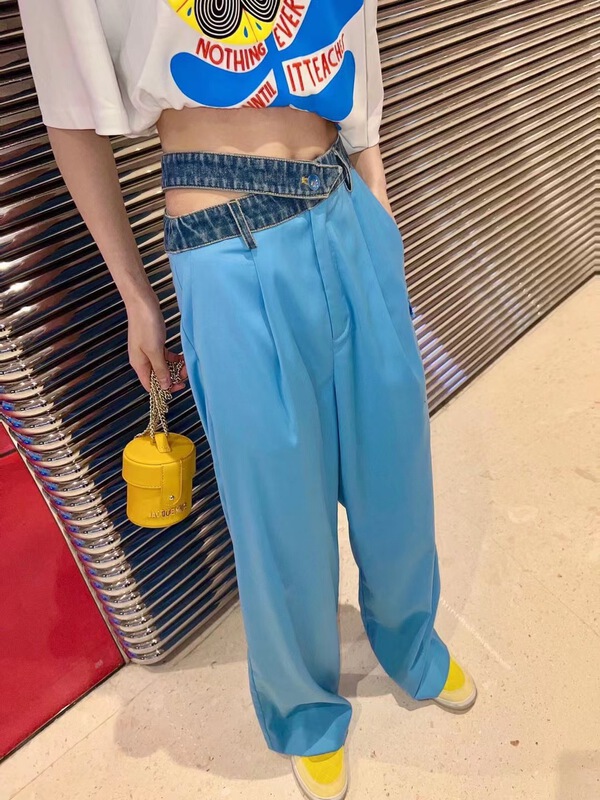 New in early summer! [big C studio] Korean double Waist Chiffon casual pants 5052# PCZ