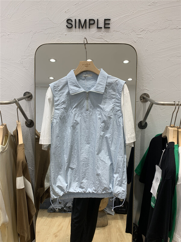 Korean loose fake two short sleeve T-shirt a100# ZZL