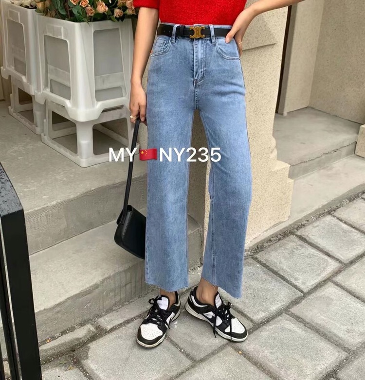 Early spring! [x2 square] simple and slim straight jeans (without belt) 235# ll