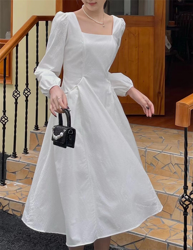 goods in stock! New year in early spring! [come and see] Vintage elegant square neck dress 22039# hjy